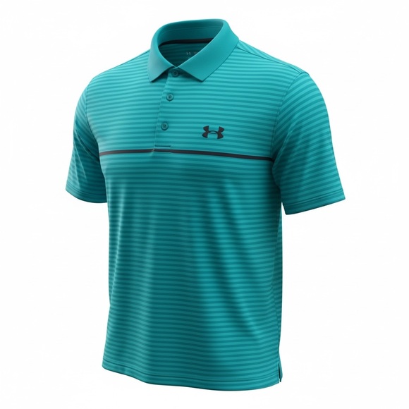 Under Armour Other - Under Armour Men's Teal Striped Polo Shirt
